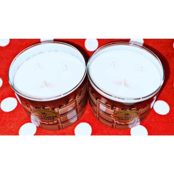 Lot of 2 Bath & Body Works Hot Fudge Drizzle Sundae Large 3-Wick Candle 14.5oz - Picture 5 of 5